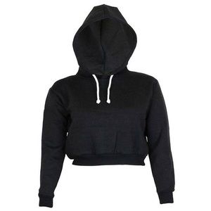 New Plain Croptop Hoodie Sweatshirt